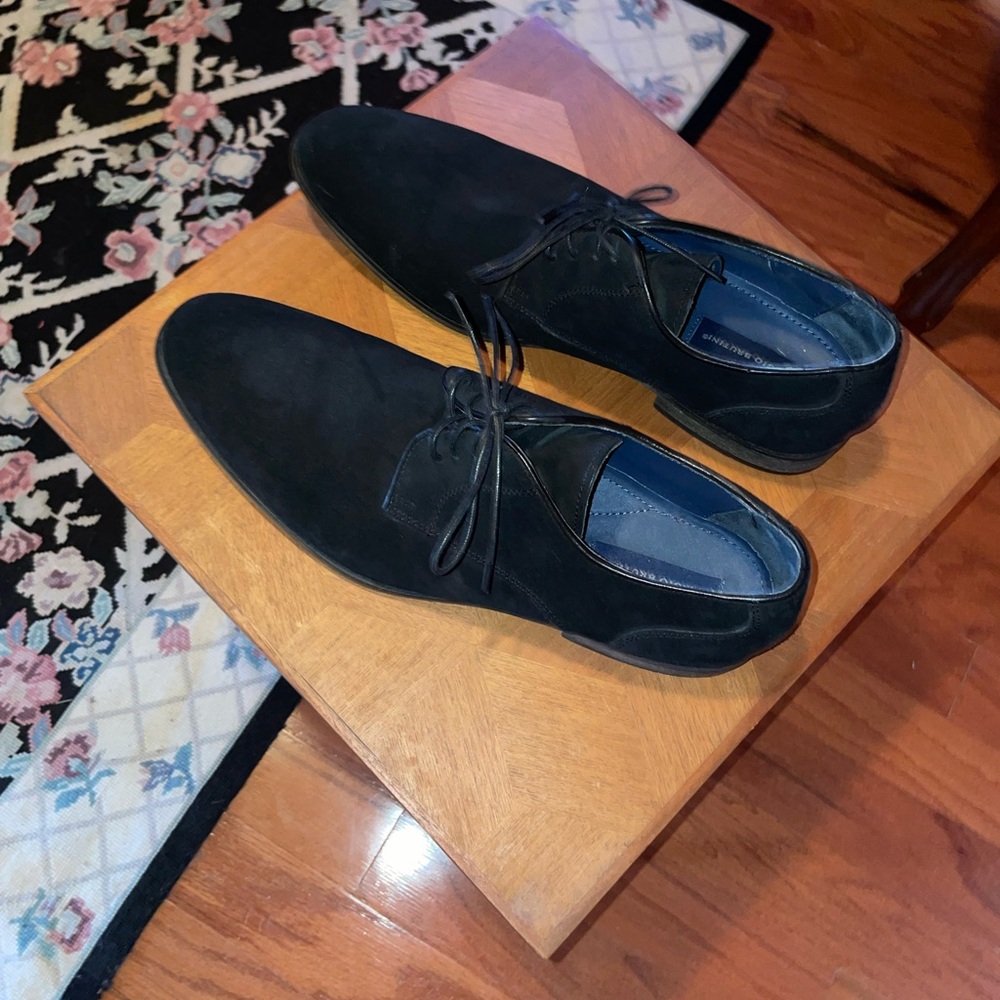 Giorgio Brutini Black Suede Oxfords